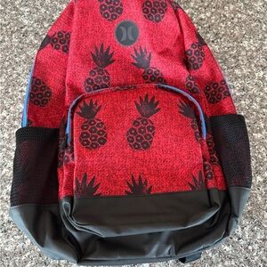Hurley Red and Black Pineapple Men's Backpack